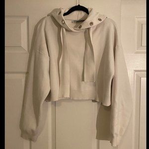 Zara Medium Cropped White Sweater